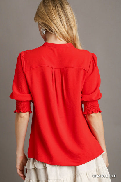 Haute Orange Red Blouse