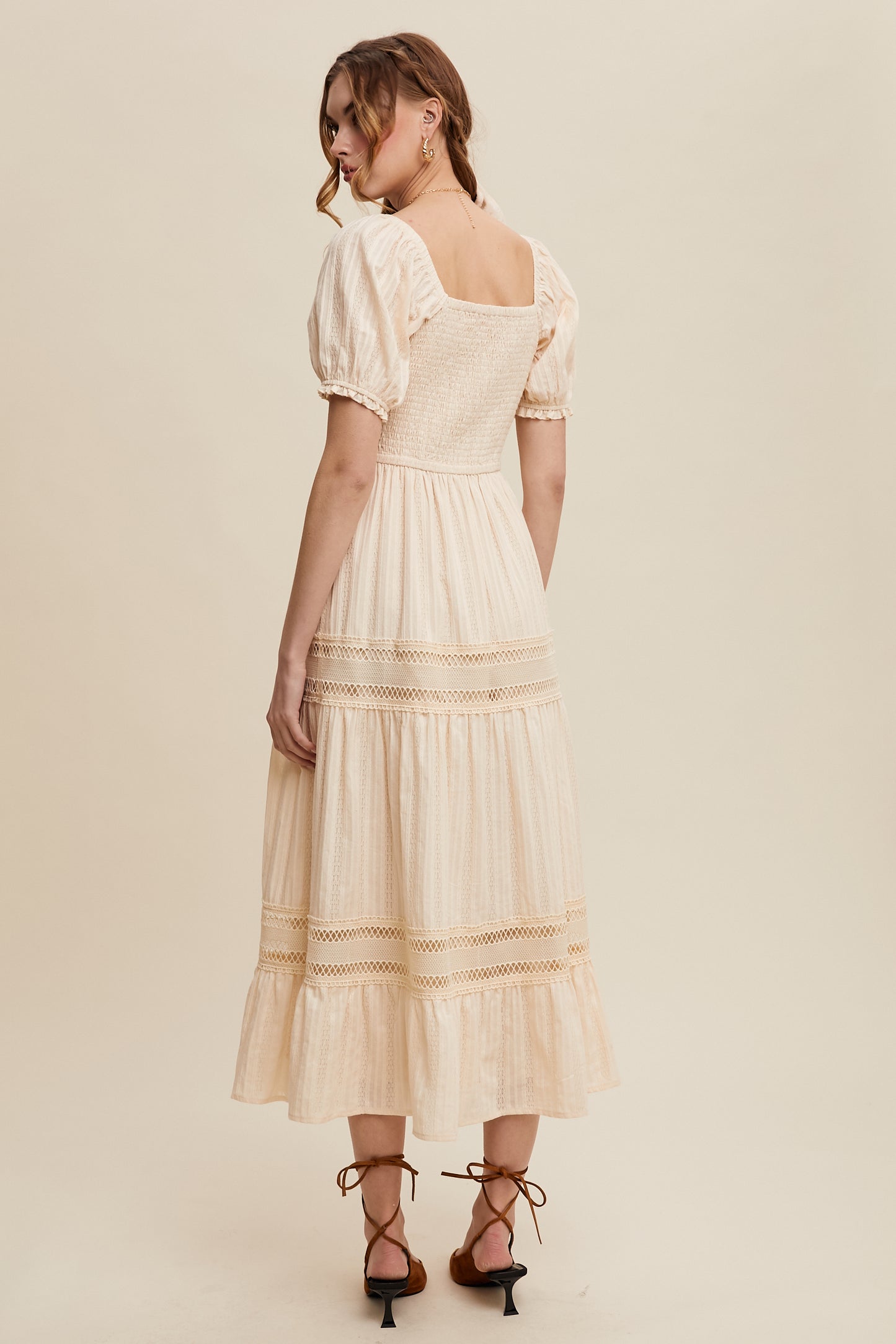 Romantic Crochet Lace Maxi Dress