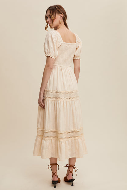 Romantic Crochet Lace Maxi Dress