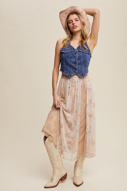 Vintage-Inspired Denim Vest