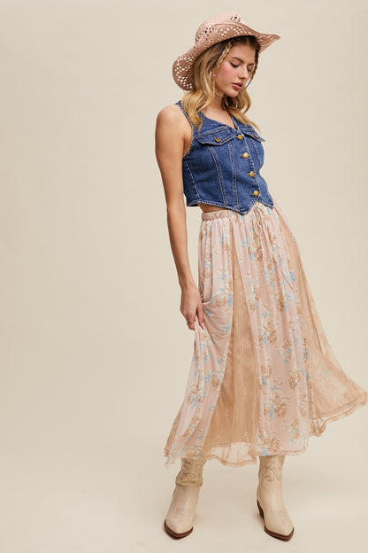 Vintage-Inspired Denim Vest