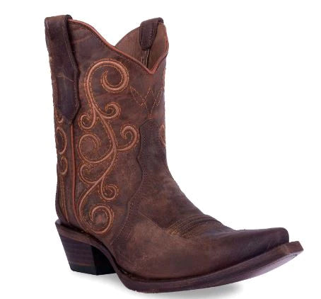 Women's LD Bronze Embroidery Triad Ankle Boot L6070