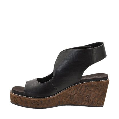 Corkys Lets Talk About It Black Wedge