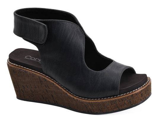 Corkys Lets Talk About It Black Wedge