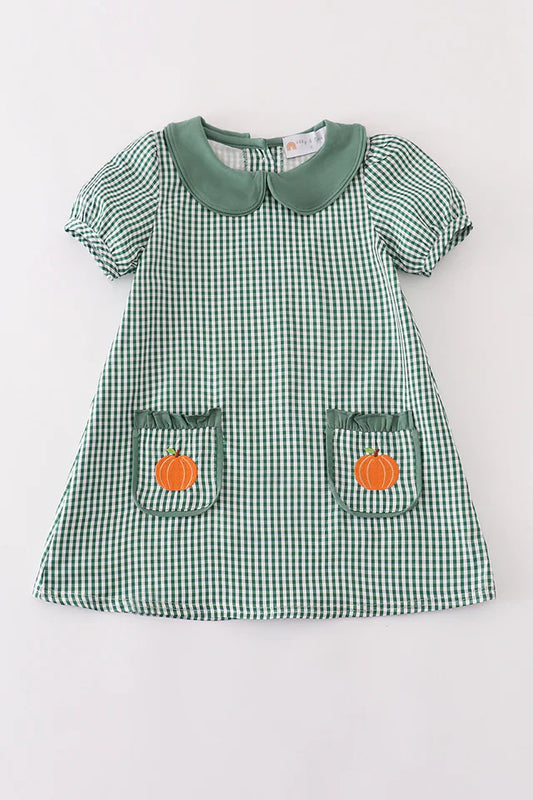 Pumpkin Embroidered Dress