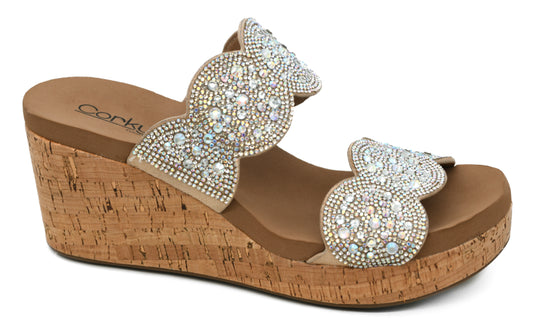 Make A Toast - Clear Slip On Wedge by Corkys