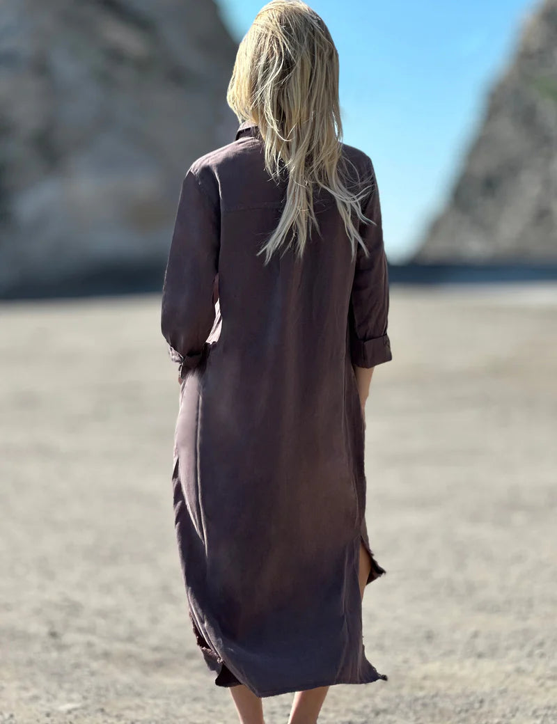 Brown OG Shirtdress by Billy T