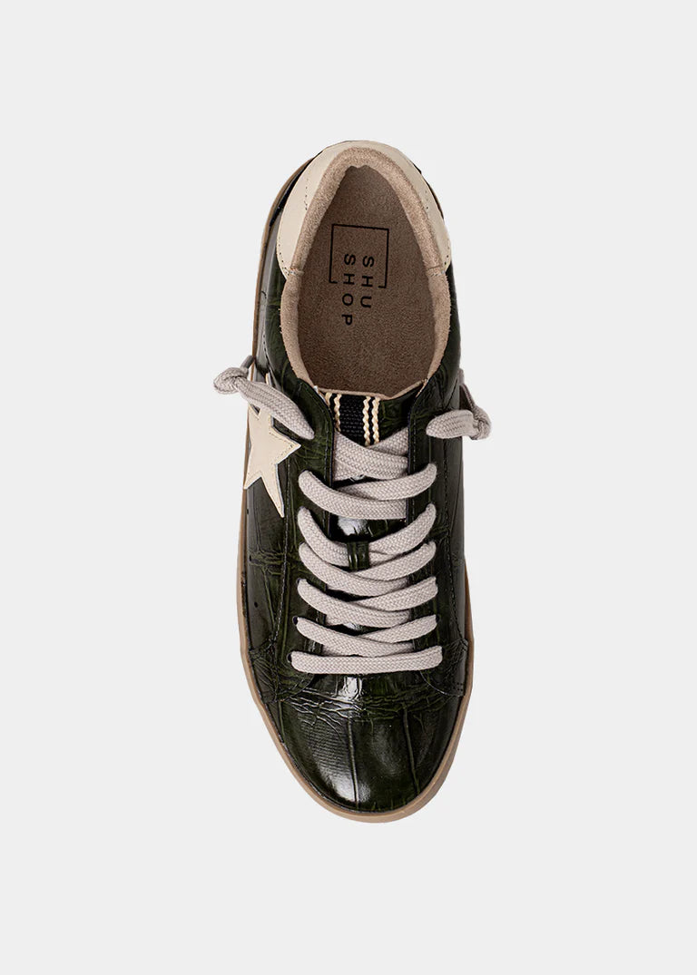 ShuShop Olive Croco PAULA Sneaker