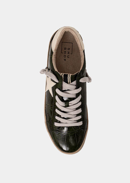 ShuShop Olive Croco PAULA Sneaker