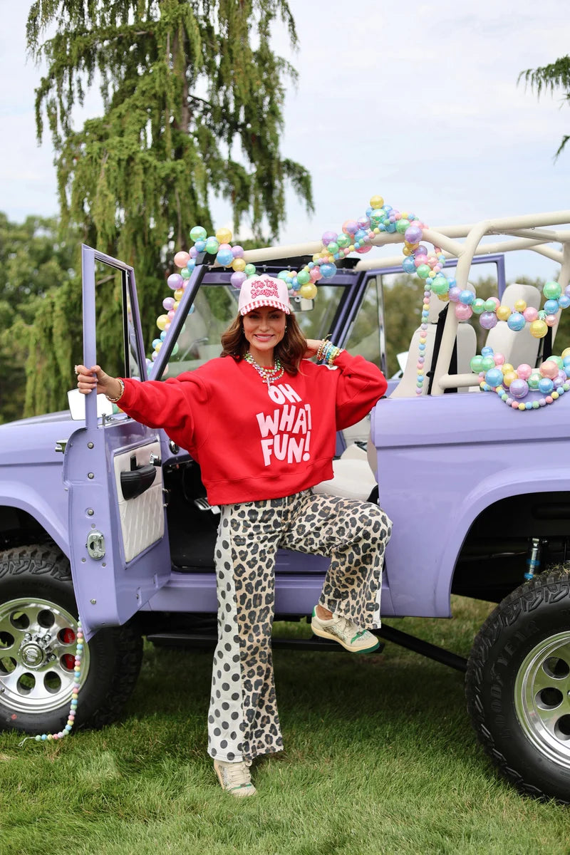 Poppy & Pine Oh What Fun Puff Crop Sweatshirt