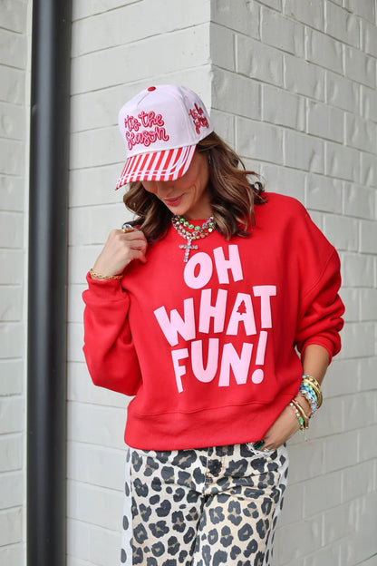 Poppy & Pine Oh What Fun Puff Crop Sweatshirt