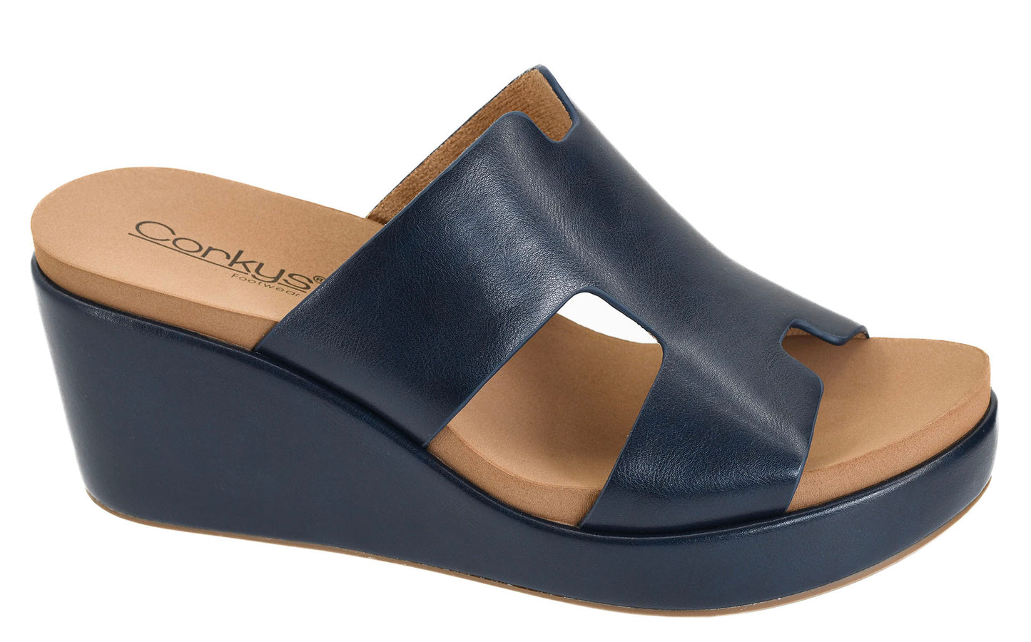 Pucker Up Navy Wedge by Corkys