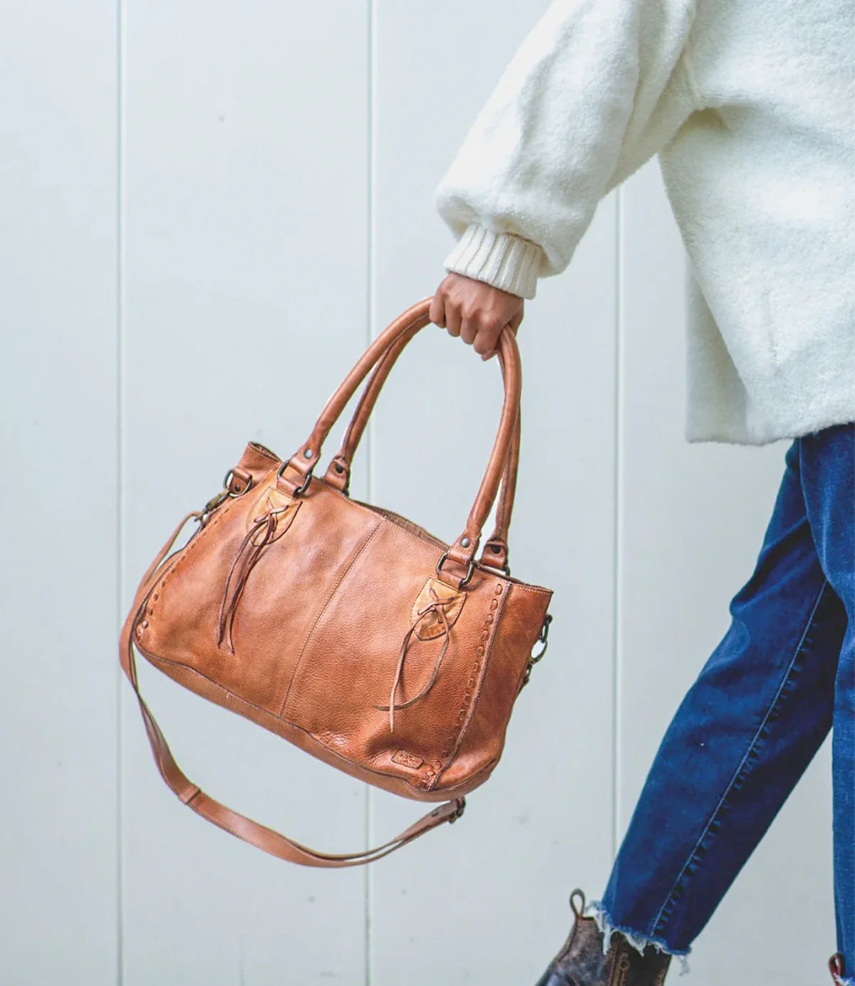 Bed|Stu Rockababy Leather Satchel