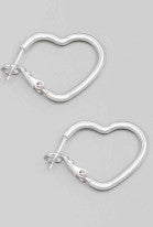 Silver Heart Earrings