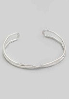 Thin Silver Cuff Bracelet