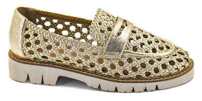 Corkys So Put Together Gold Summer Loafer AT PLATFORM ONLY