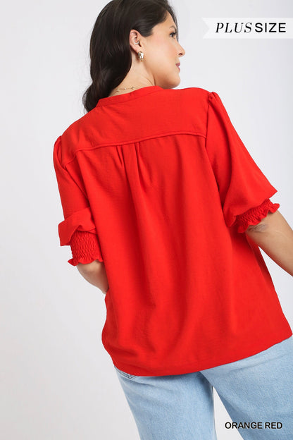 Haute Orange Red Blouse