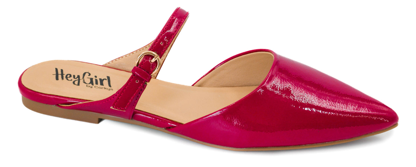 Wanna Grab Drinks Red Patent Slide