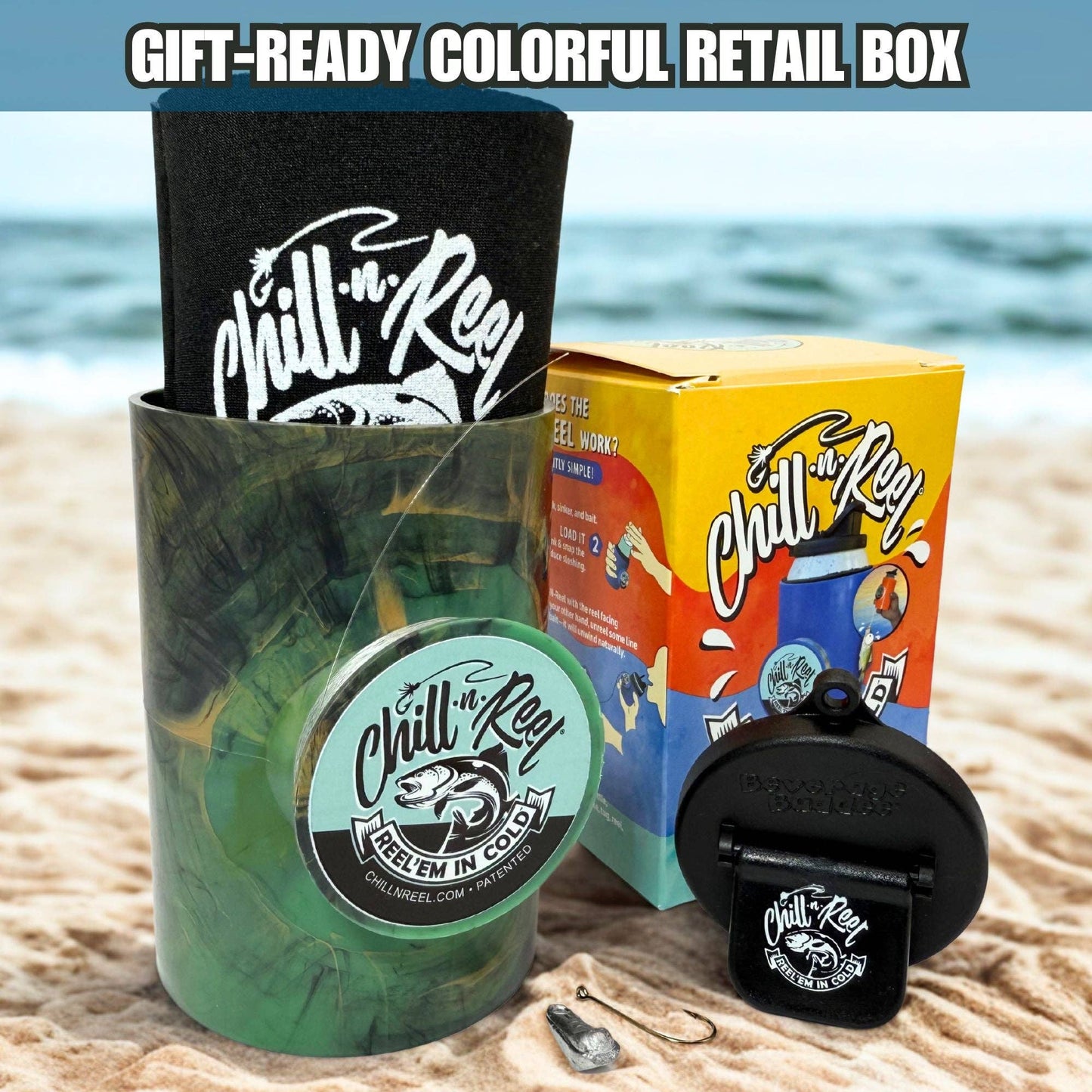 Original Chill-N-Reel: Blue / Spill Guard Included