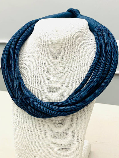 "Original" Slub 8-Strand Necklace (navy)