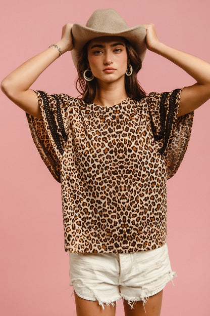 Leopard Crochet Top