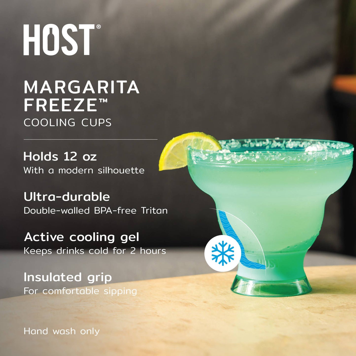 Margarita FREEZE Cooling Cup in Aqua Set of 2