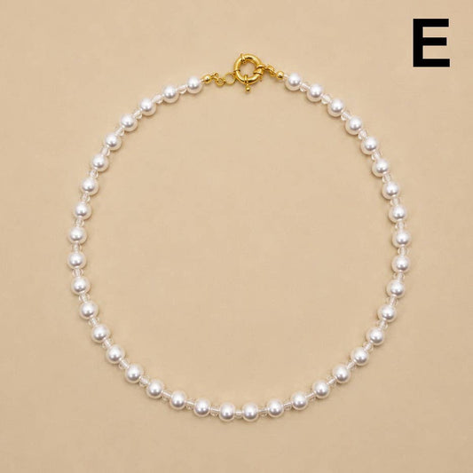 Natural Stone Semi-Precious Glass Mixed Necklace | 40NK9659: E
