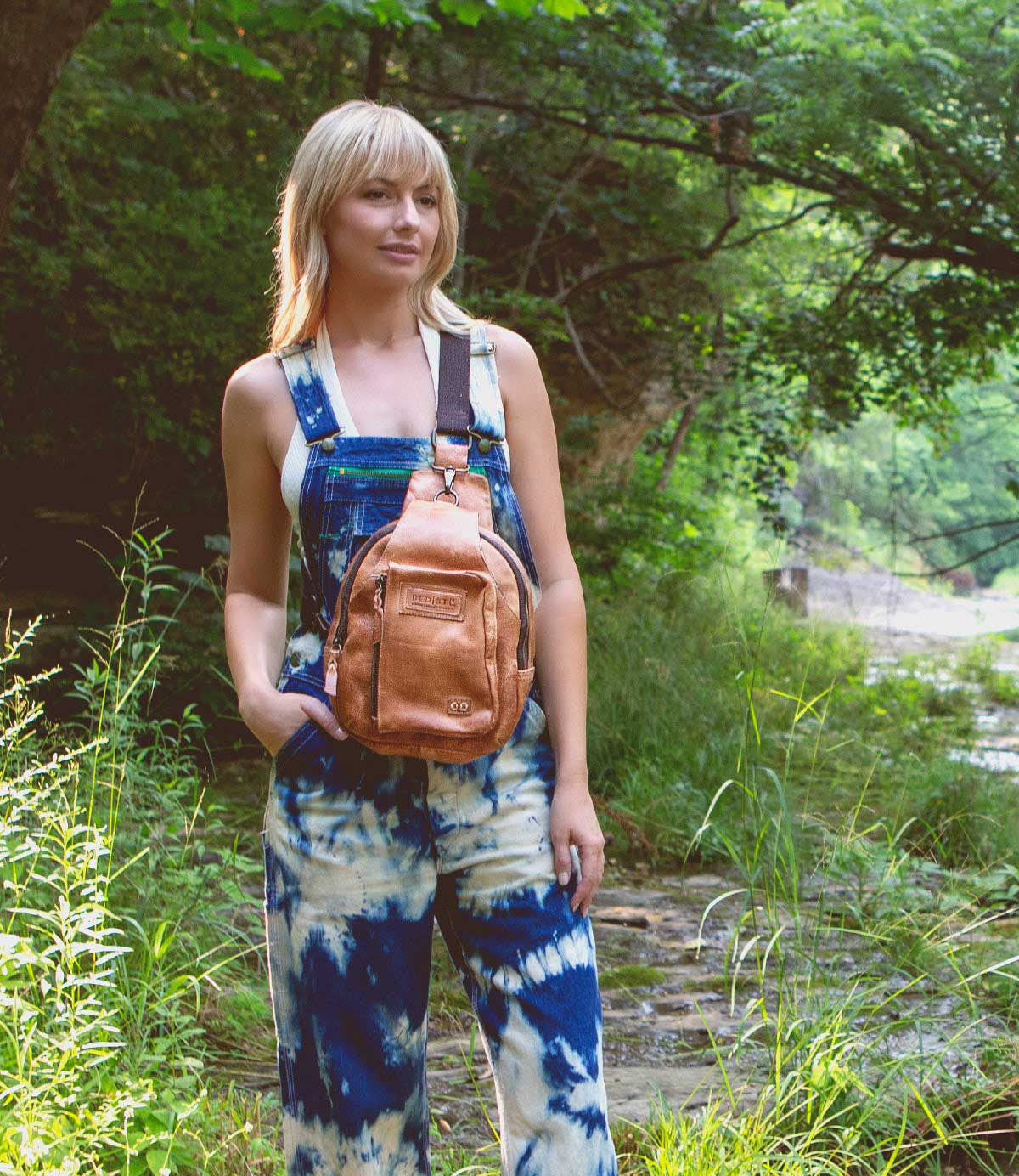 Bed|Stu Beau Leather Sling Backpack