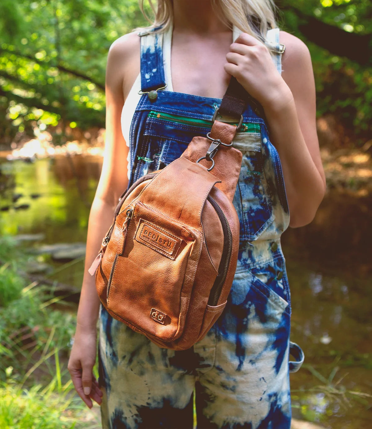Bed|Stu Beau Leather Sling Backpack