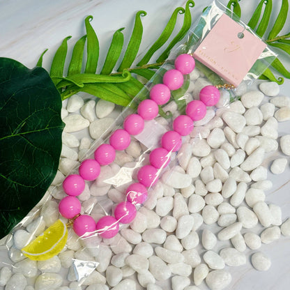Color Bauble Sweet Fruit Lovely Necklace: Strawberrry