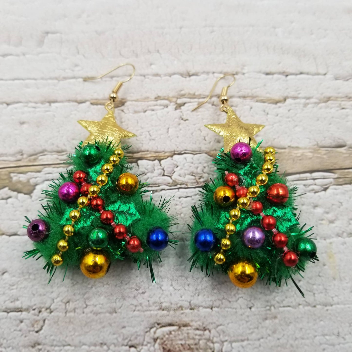 Very Beautiful Decorative Christmas Tree Earrings