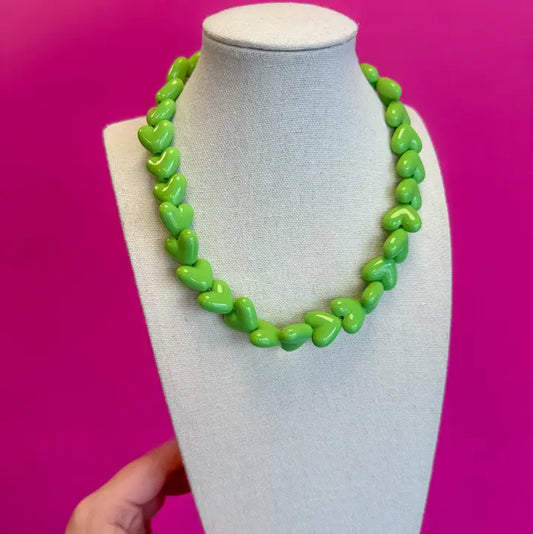 Heart Necklace - Green