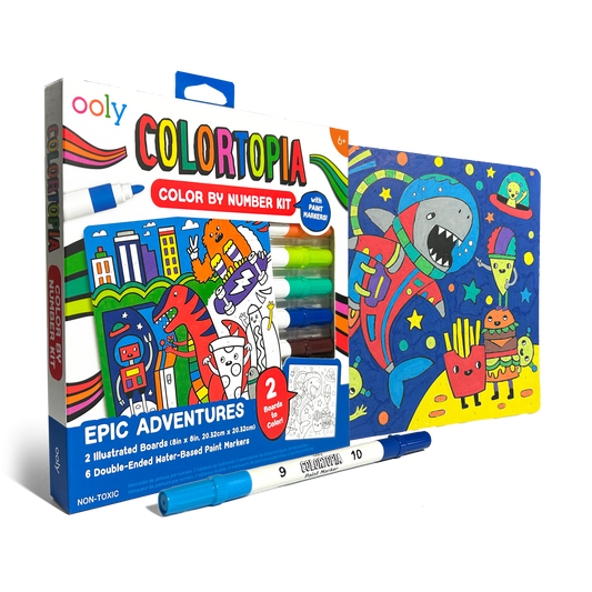 Colortopia Color by Number Paint Marker Kit - Epic Adventure