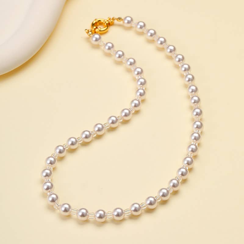 Natural Stone Semi-Precious Glass Mixed Necklace | 40NK9659: E