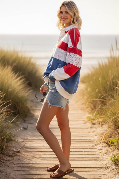 4TH OF JULY AMERICANA MULTI COLOR SWEATSHIRT