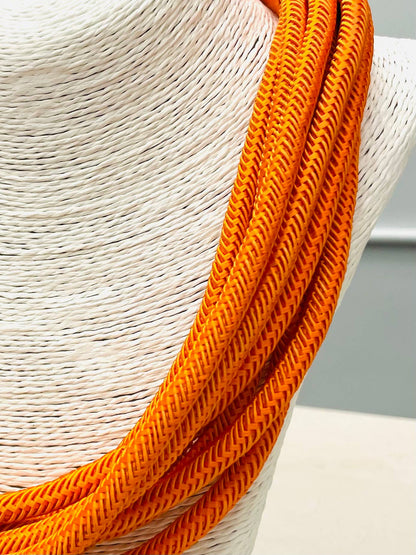 "Original" Slub 8-Strand Necklace (orange)