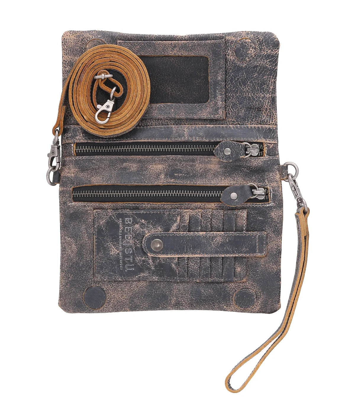 Bed|Stu Cadence Leather Crossbody Clutch