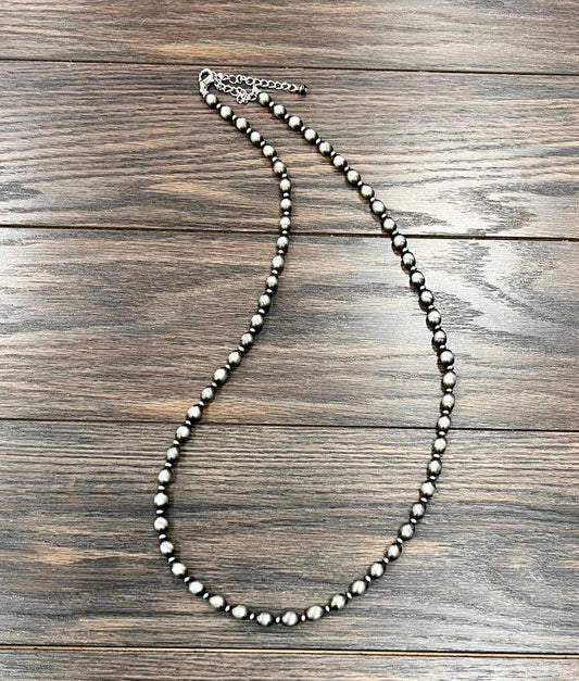 Handmade Oval Navajo Bead Necklace