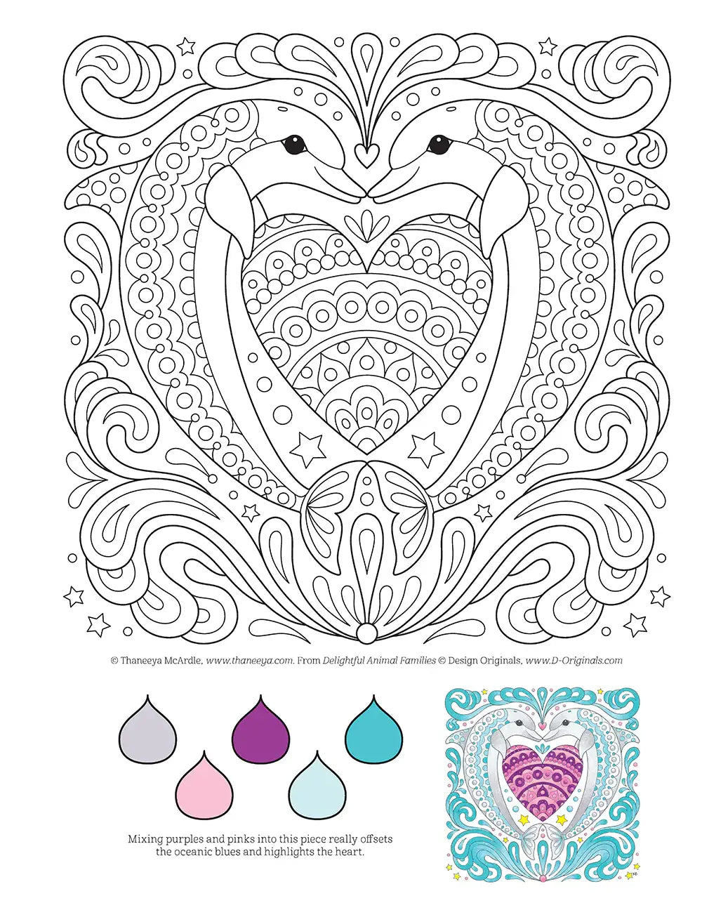 Coloring Book - Delightful Animal Families