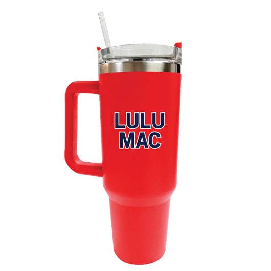 LULU MAC Tumbler Red with Navy/White Logo