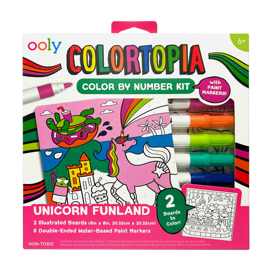 Colortopia Paint Marker By Number Kit - Unicorn Funland