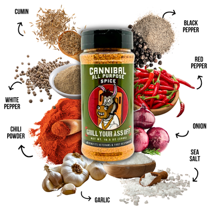 Cannibal All-Purpose Spice – Bold Flavor for Every Meal
: 12oz Bottle