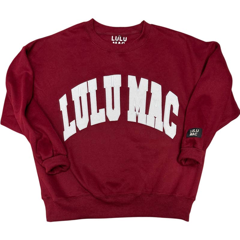 Lulu Mac LM-SW-1001-Maroon/White - Stitch