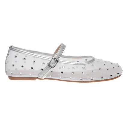 Silver Starlight Mesh Mary Jane Flats ✨