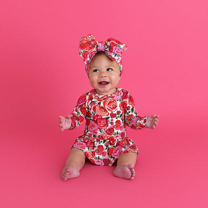 Rose Tutu Baby Dress Bamboo Outfit Valentines Day