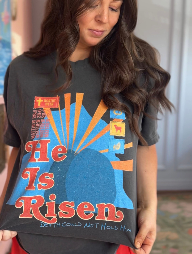 He Is Risen Tee: Pepper