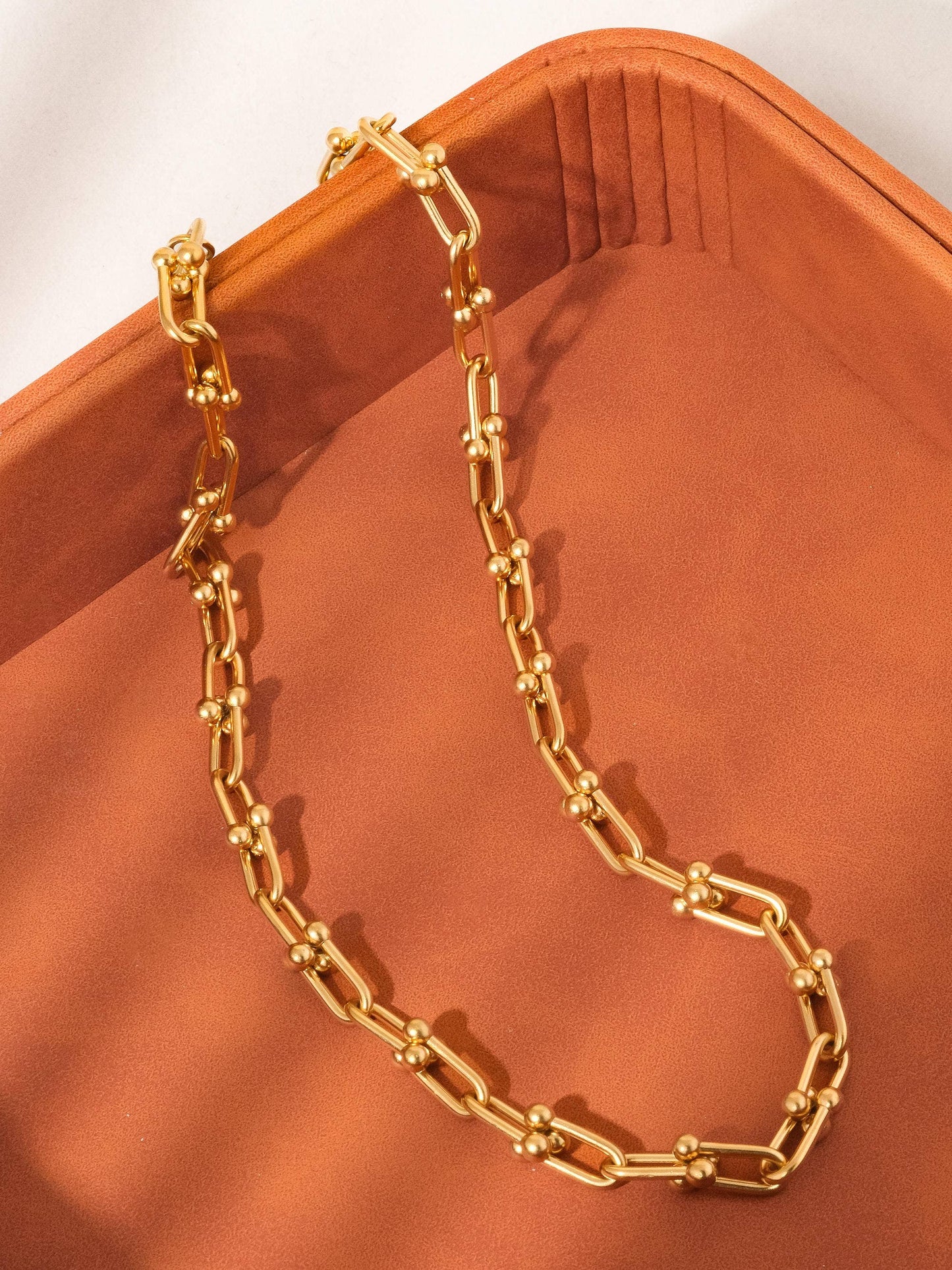 Denise 18K Gold Non-Tarnish Bold Chain Necklace: Yellow Gold