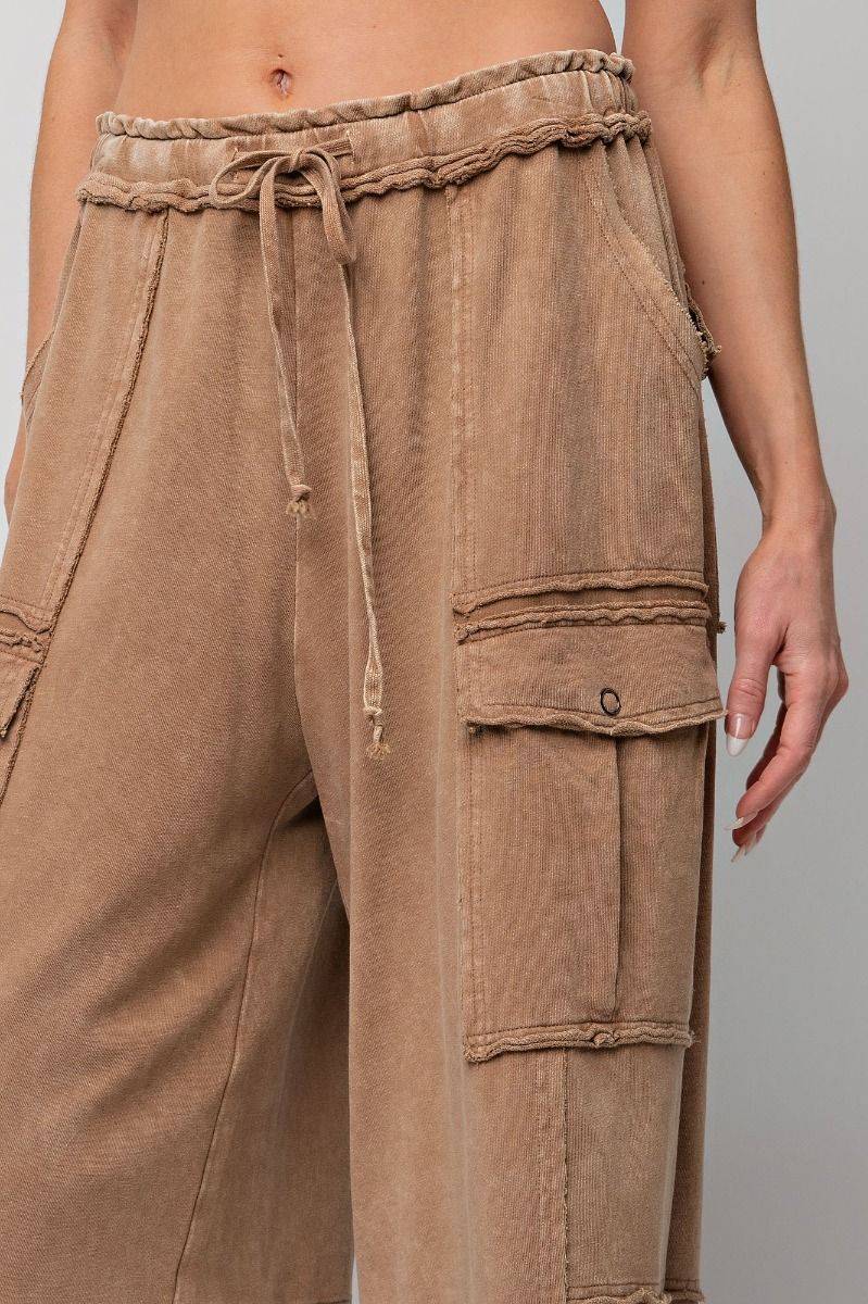 LATTE FEELING GOOD UTILITY PULL ON PANTS