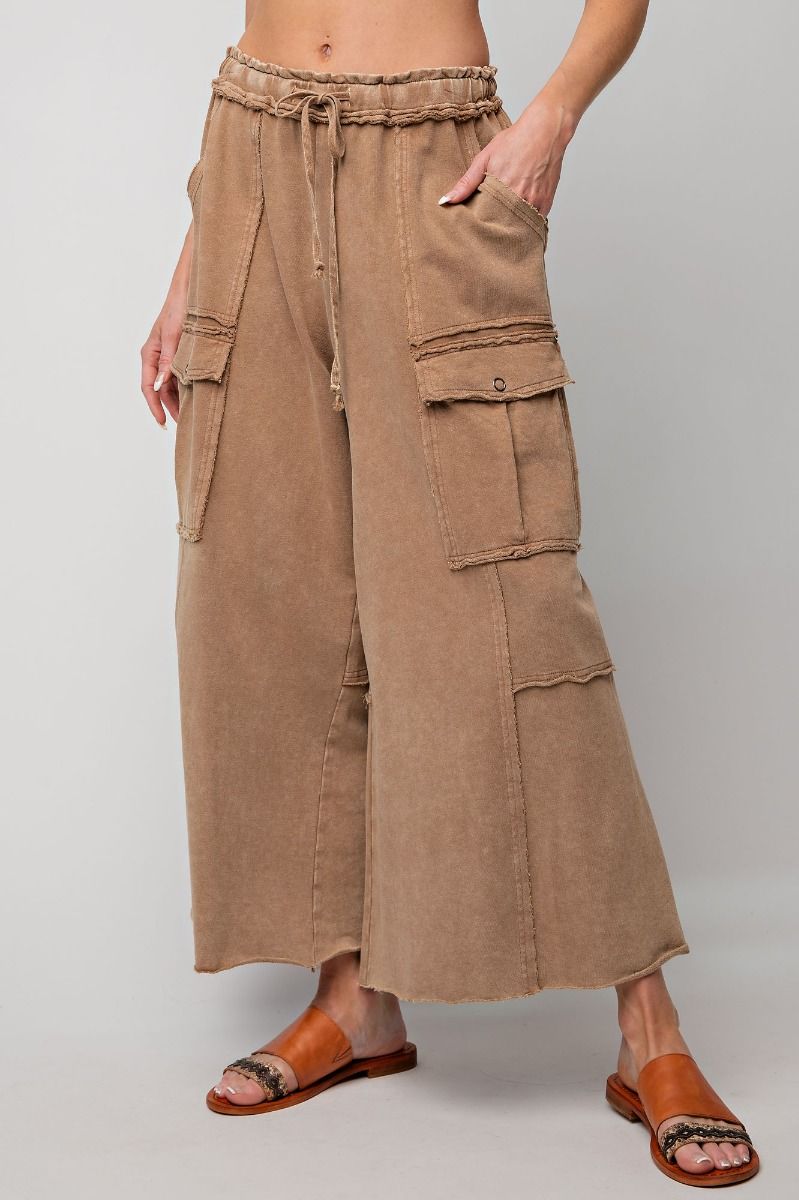 LATTE FEELING GOOD UTILITY PULL ON PANTS