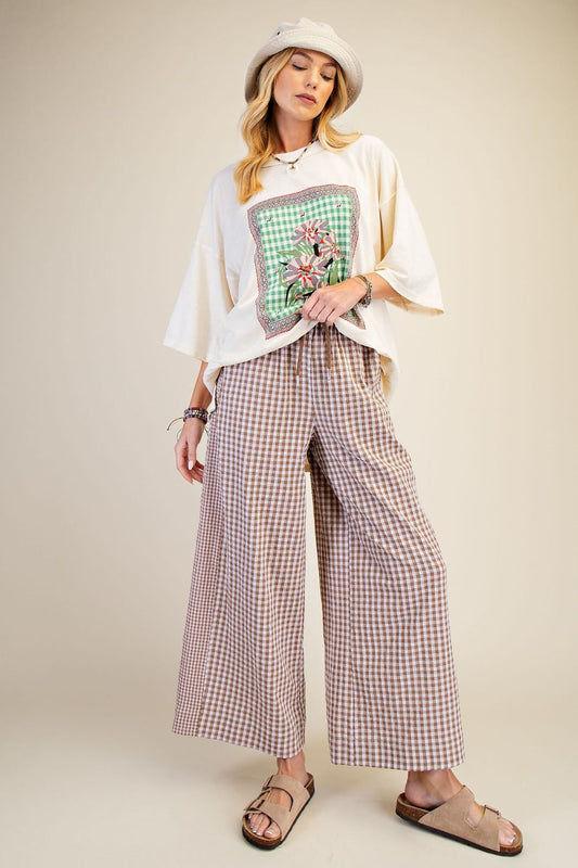 MOCHA SEERSUCKER PANTS